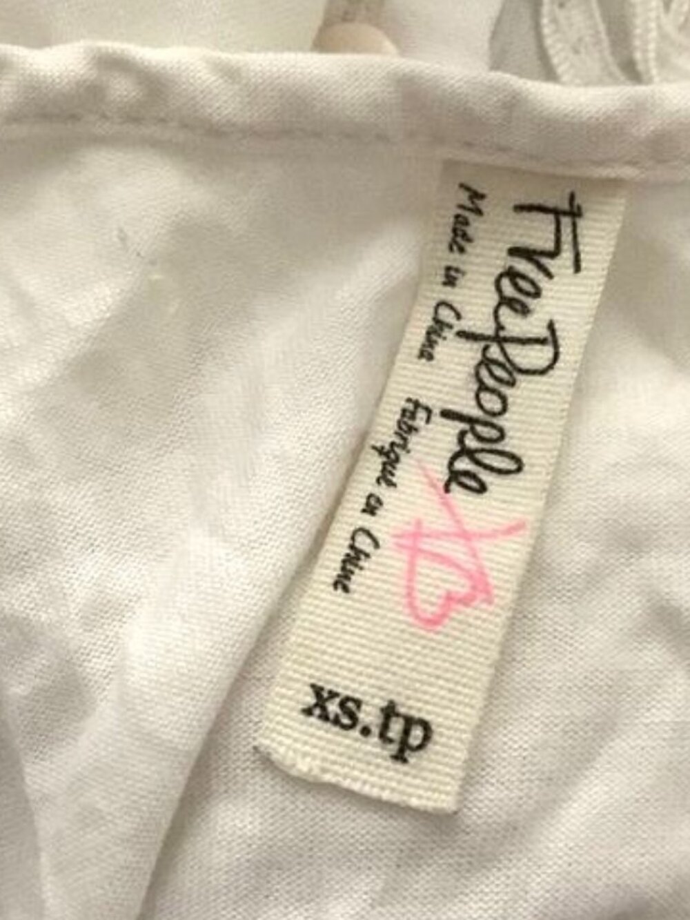 Free People Embroidered White Rayon Tank Top XS - Picture 4 of 7